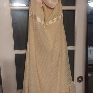 Davids Bridal Canary Yellow Sleeveless Dress
